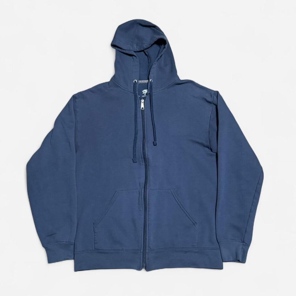 Athletic navy blue zip up hoodie medium size (width 18in, length 23in) hoodie